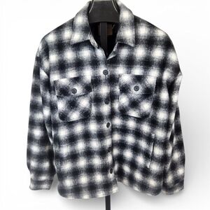 NWOT Thread & Supply Black and White Plaid Shirt Jacket